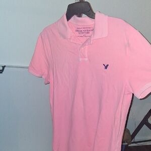 American Eagle Outfitters Pink Polo Shirt